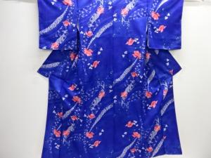 未使用品　枝花模様小紋着物